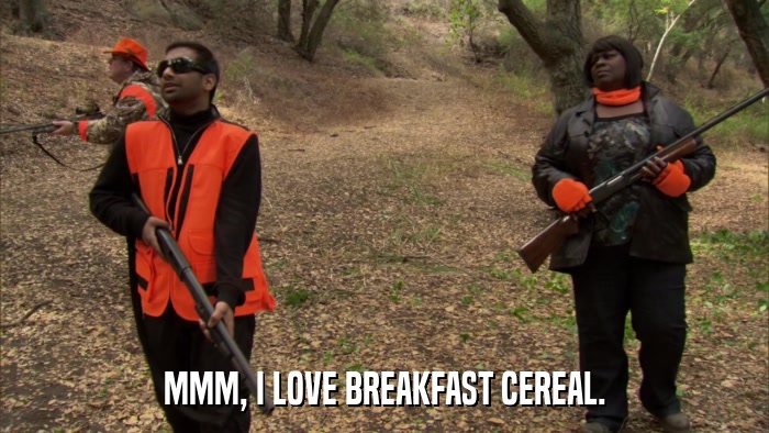 MMM, I LOVE BREAKFAST CEREAL.  