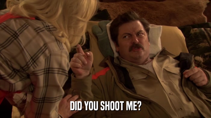 DID YOU SHOOT ME?  