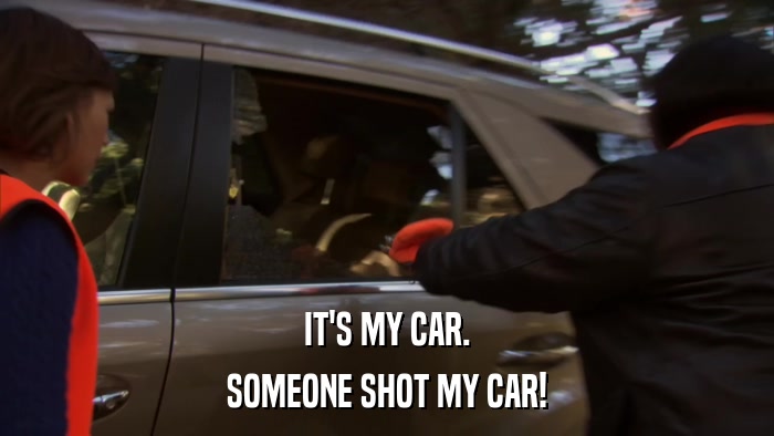 IT'S MY CAR. SOMEONE SHOT MY CAR! 
