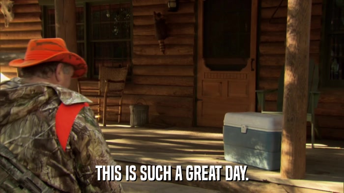 THIS IS SUCH A GREAT DAY.  