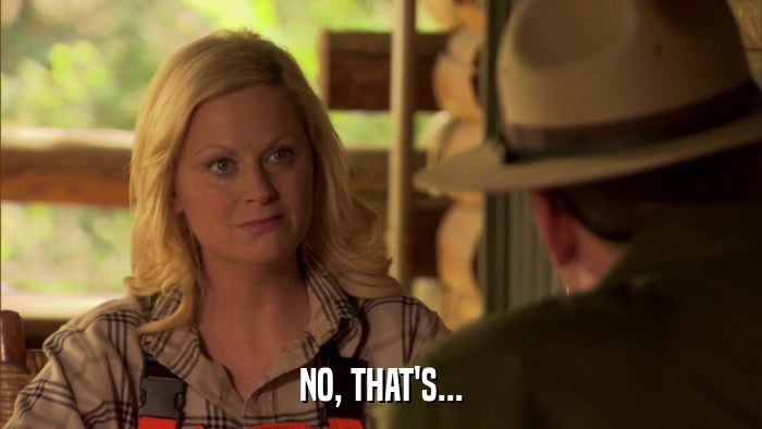 NO, THAT'S...  