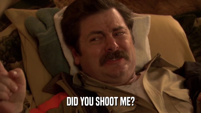 DID YOU SHOOT ME?  