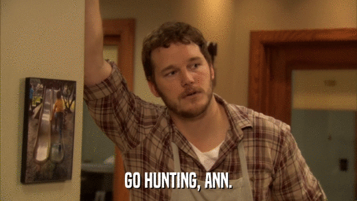 GO HUNTING, ANN.  
