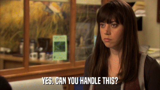 YES. CAN YOU HANDLE THIS?  