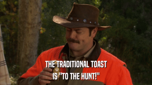 THE TRADITIONAL TOAST IS 