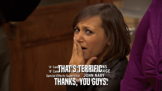 THAT'S TERRIFIC. THANKS, YOU GUYS. 