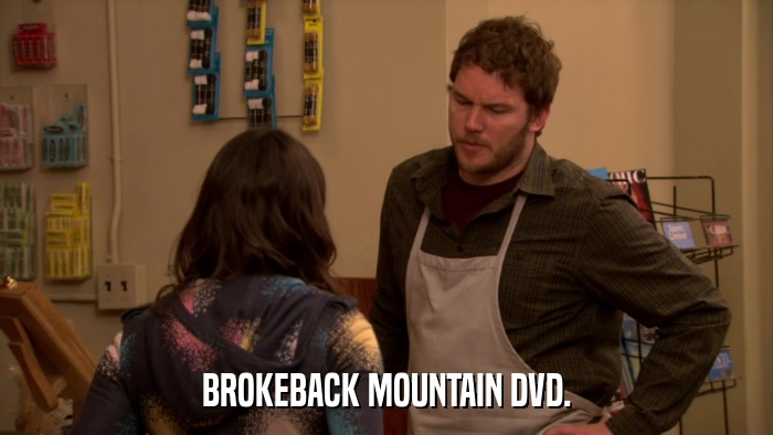 BROKEBACK MOUNTAIN DVD.  