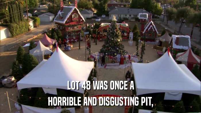LOT 48 WAS ONCE A HORRIBLE AND DISGUSTING PIT, 