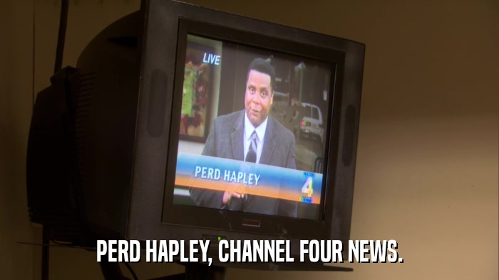 PERD HAPLEY, CHANNEL FOUR NEWS.  