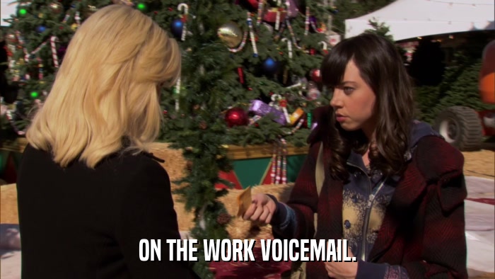 ON THE WORK VOICEMAIL.  
