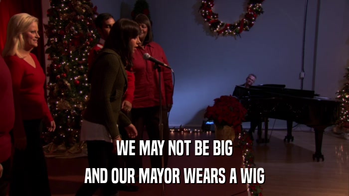WE MAY NOT BE BIG AND OUR MAYOR WEARS A WIG 