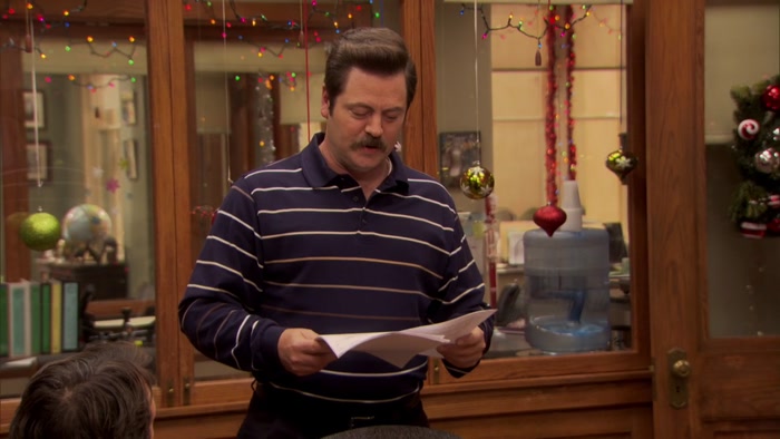 OKAY. I'VE MADE COPIES OF LESLIE'S DAILY WORK SCHEDULE, 