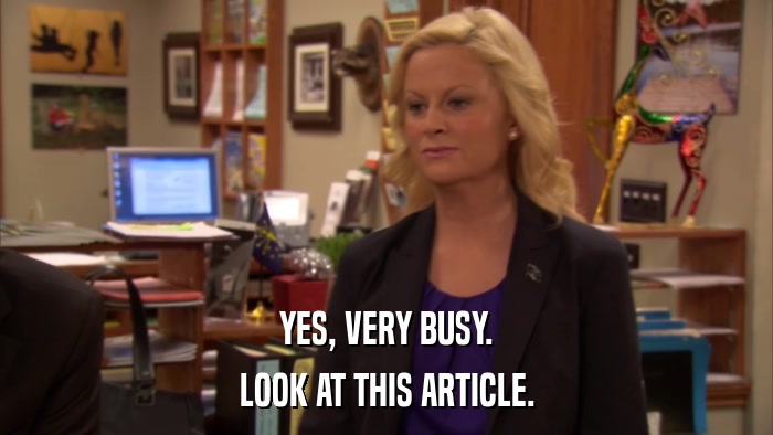 YES, VERY BUSY. LOOK AT THIS ARTICLE. 