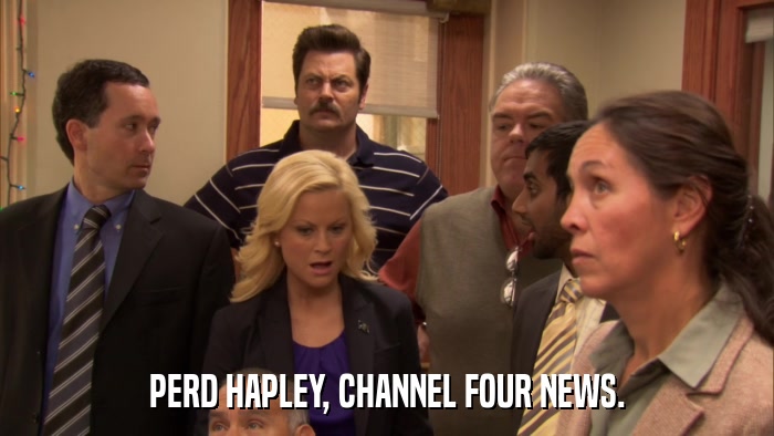 PERD HAPLEY, CHANNEL FOUR NEWS.  