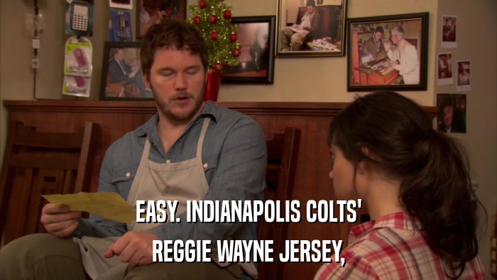 EASY. INDIANAPOLIS COLTS' REGGIE WAYNE JERSEY, 