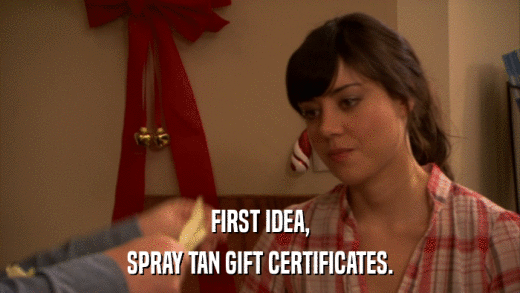 FIRST IDEA, SPRAY TAN GIFT CERTIFICATES. 
