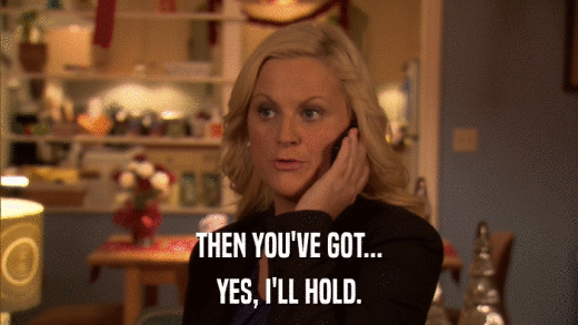 THEN YOU'VE GOT... YES, I'LL HOLD. 