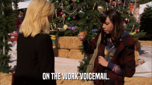 ON THE WORK VOICEMAIL.  