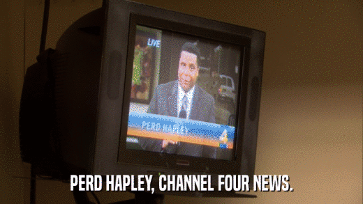 PERD HAPLEY, CHANNEL FOUR NEWS.  