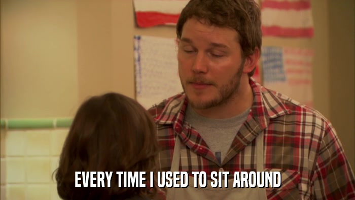 EVERY TIME I USED TO SIT AROUND  