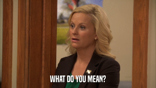 WHAT DO YOU MEAN?  