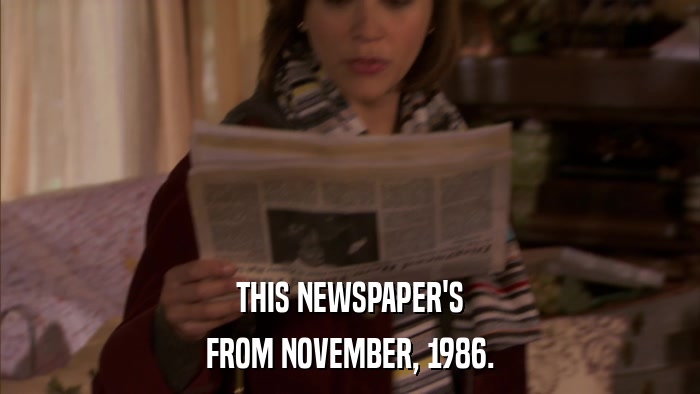 THIS NEWSPAPER'S FROM NOVEMBER, 1986. 