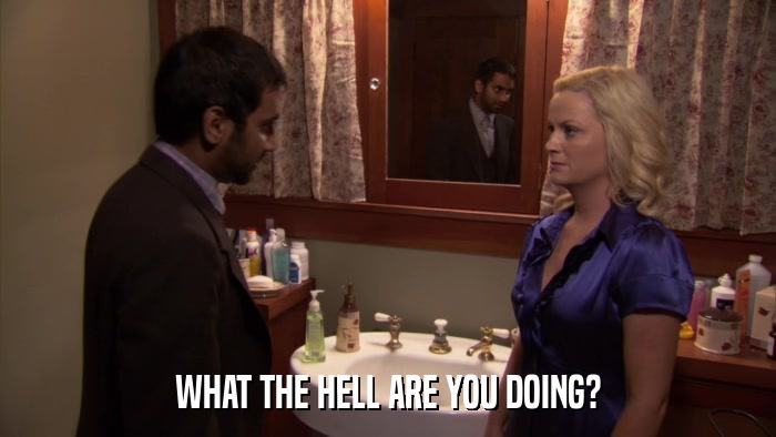 WHAT THE HELL ARE YOU DOING?  