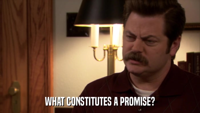 WHAT CONSTITUTES A PROMISE?  