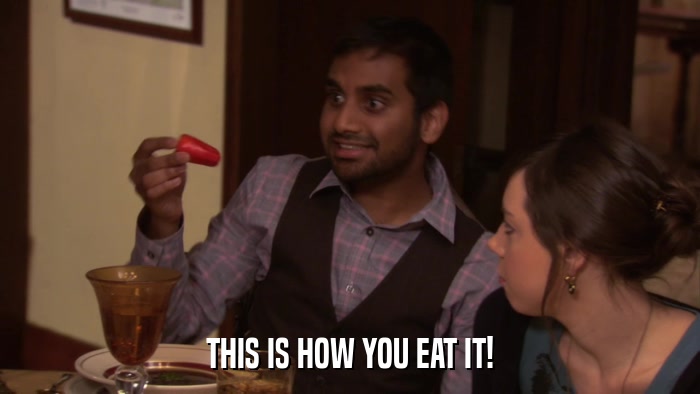 THIS IS HOW YOU EAT IT!  