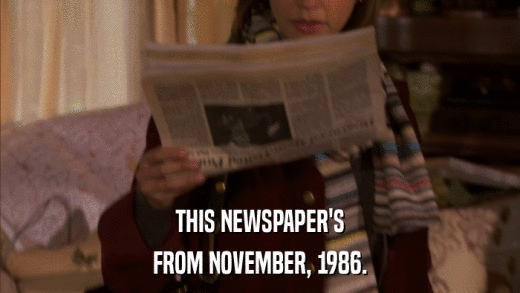 THIS NEWSPAPER'S FROM NOVEMBER, 1986. 