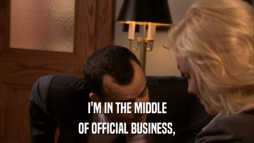 I'M IN THE MIDDLE OF OFFICIAL BUSINESS, 