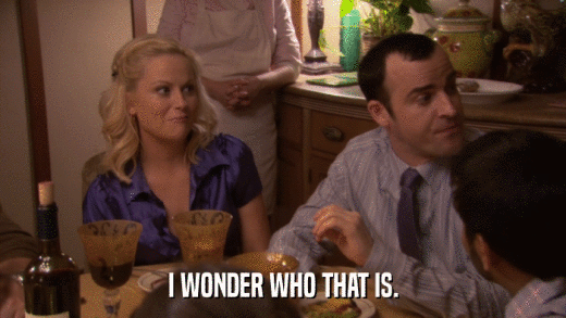 I WONDER WHO THAT IS.  