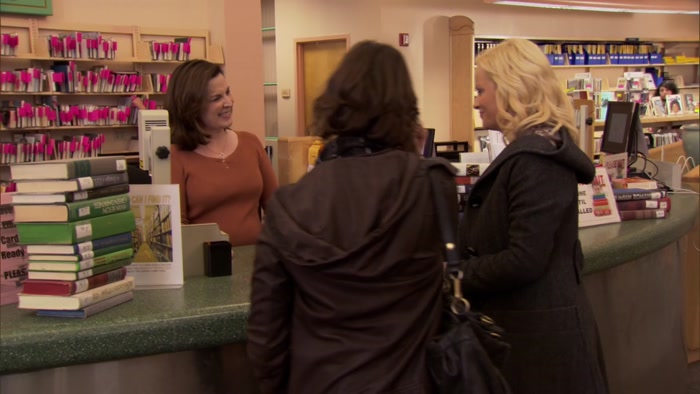 - HEY, MARCI. - LESLIE. 