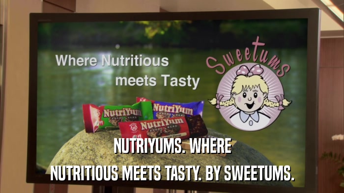 NUTRIYUMS. WHERE NUTRITIOUS MEETS TASTY. BY SWEETUMS. 
