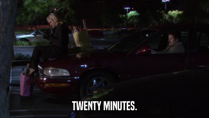 TWENTY MINUTES.  