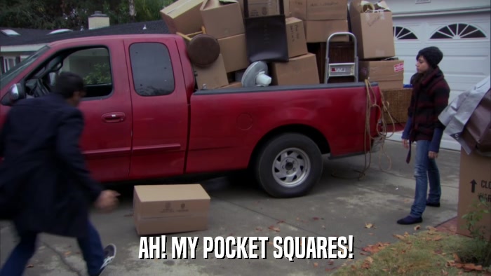 AH! MY POCKET SQUARES!  