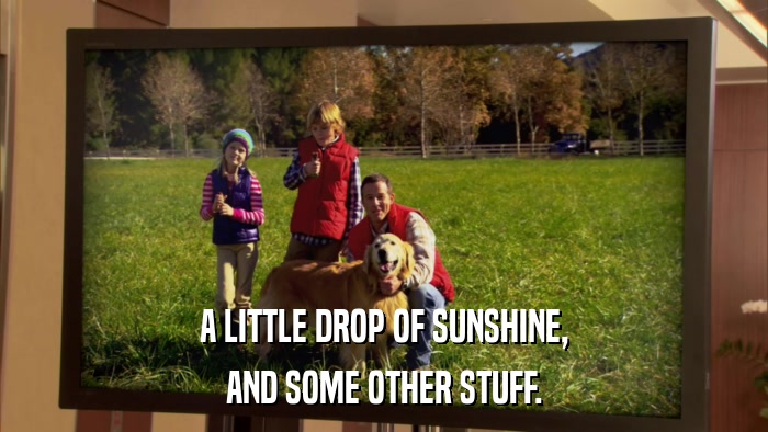 A LITTLE DROP OF SUNSHINE, AND SOME OTHER STUFF. 