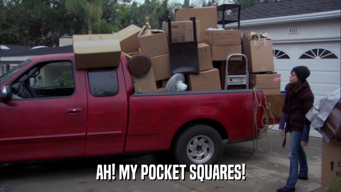 AH! MY POCKET SQUARES!  