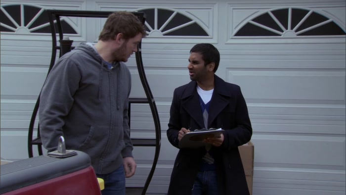 YEAH, I SAW MARK CARRYING, LIKE, THREE BOXES. 