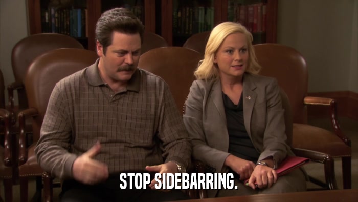 STOP SIDEBARRING.  