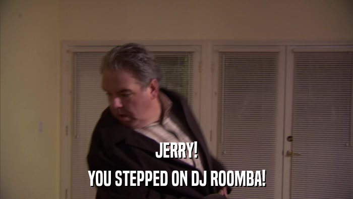 JERRY! YOU STEPPED ON DJ ROOMBA! 