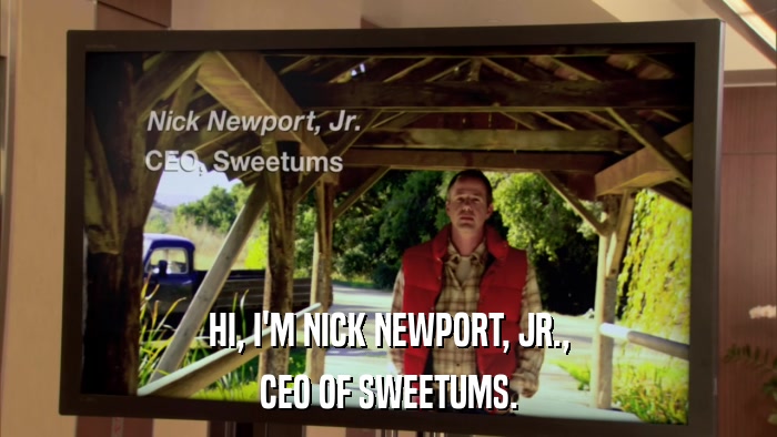 HI, I'M NICK NEWPORT, JR., CEO OF SWEETUMS. 