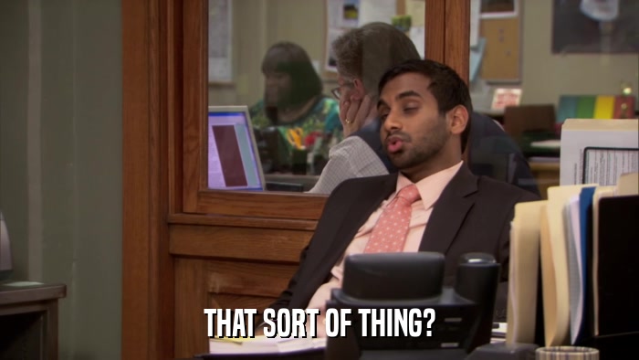 THAT SORT OF THING?  