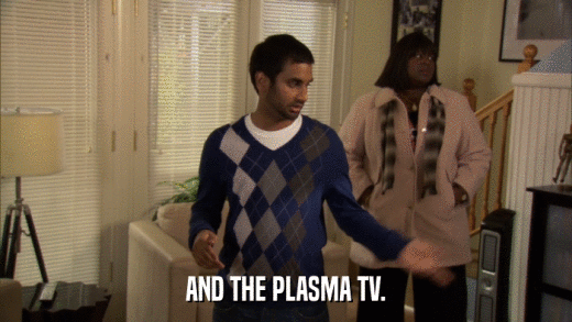 AND THE PLASMA TV.  