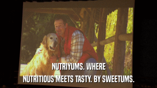 NUTRIYUMS. WHERE NUTRITIOUS MEETS TASTY. BY SWEETUMS. 