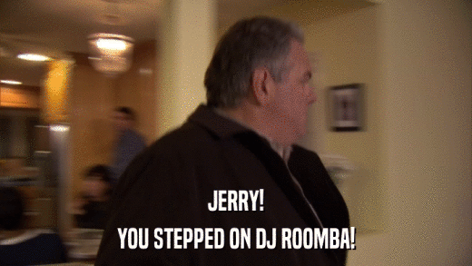 JERRY! YOU STEPPED ON DJ ROOMBA! 