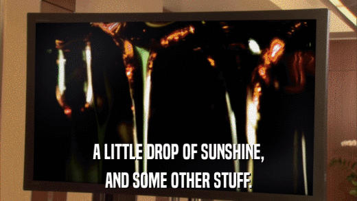 A LITTLE DROP OF SUNSHINE, AND SOME OTHER STUFF. 