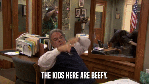 THE KIDS HERE ARE BEEFY.  