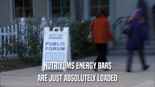 NUTRIYUMS ENERGY BARS ARE JUST ABSOLUTELY LOADED 
