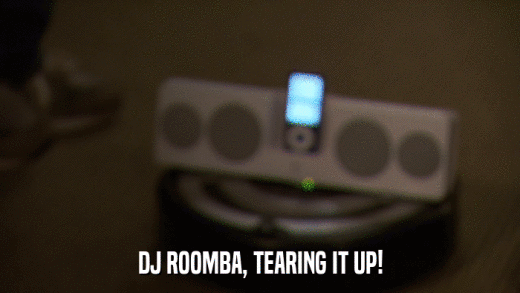 DJ ROOMBA, TEARING IT UP!  